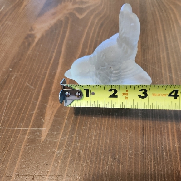 VINTAGE 1979 GOEBEL FROSTED CLEAR GLASS BIRD FIGURINE VINTAGE GLASS PAPERWEIGHT - Picture 12 of 12